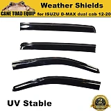 Premium Weather Shield Window Visor Weathershield for ISUZU D-MAX dual cab 12-20