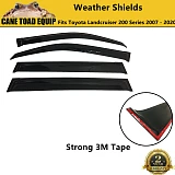 Premium Weather Shields Window Visor 4pcs for Toyota Landcruiser 200 Series 2007-2020 SUV Wagon Tinted Black 