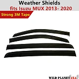 Weathershields fit Isuzu MUX 2013- 2020 Tinted Black Window Visors