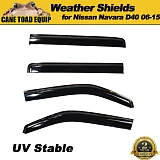 Premium Weather Shield Window Visor Weathershields for Nissan Navara D40 06-15