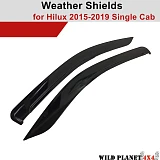 Premium Weather Shield suit Toyota Hilux Single Cab 2015-2019 REVO Window Visor Tinted Black