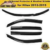 Bonnet Protector & Window Visors WeatherShields for Toyota Hilux 2012-2015 Combo
