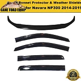 Bonnet Protector & WeatherShields Window Visors suit Navara NP300 D23 2014-2020 Combo deal