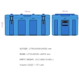90L Poly Tool Box Storage Grey