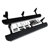 Heavy Duty Steel Side Steps / Rock Sliders with Brush Bars for Toyota Landcruiser 100 Series