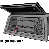 Aluminium Canopy Side Storage Bin w/ Shelving (Passenger Side)