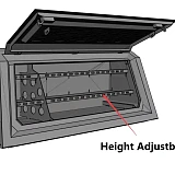 Aluminium Canopy Side Storage Bin w/ Shelving (Drivers Side)