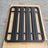 150x125cm Alloy Flat Roof Rack Platform Aluminium with Hardware for Canopy Mounting