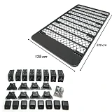 Aluminium Flat Roof Rack Full Length Gutter 2.2m fits Nissan Patrol GU GQ Landcruiser 80 70 4WD
