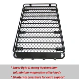 Aluminium Roof Rack Basket Full Length Gutter 2.2m fits Landcruiser 80 Nissan Patrol GU GQ MQ 4WD