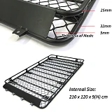 Aluminium Roof Rack Basket Full Length Gutter 2.2m fits Landcruiser 80 Nissan Patrol GU GQ MQ 4WD