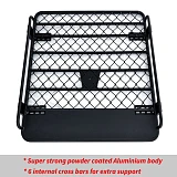 Tradesman Roof Rack for Hilux Ranger Triton Navara Dmax Aluminium Powder Coated Dual Cab UTE 4wd Luggage Basket Carrier
