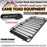 Roof Basket Rack Fits TOYOTA Landcruiser 100 Aluminium Alloy Powder Coated Cargo Cage 4X4 4WD Hydronalium