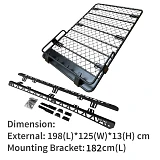 Aluminium Roof Rack Fits Mitsubishi PAJERO 99-18 roof tent platform Alloy Hydronalium