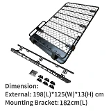 Roof Rack Fits TOYOTA Prado 120 series Aluminium Alloy roof tent platform Hydronalium