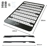 Flat Roof Rack Fits TOYOTA Prado 150 Aluminium Alloy Powder Coated Low Profile 4wd Luggage Carrier Trade