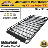Roof Basket Rack Fits Nissan Patrol Y62 Aluminium Alloy Powder Coated Cargo Cage 4X4 4WD Hydronalium