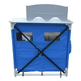 Camping Kitchen Unit Cook Table Foldable Storage Cupboard Windshield