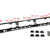 Full Length Roof Rack Backbone Mounting Rails for TOYOTA Landcruiser 200 series