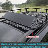 Universal Steel Roof Rack Powder Coated Basket Luggage Carrier Car 4WD 1.23m