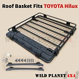Roof Basket Fits TOYOTA Hilux Powder Coated Steel 4wd Luggage Basket Carrier Cargo