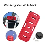 20L Jerry Can with Mounting Holder & Lock Red