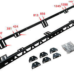 Roof Rack Backbone Mounting Rails Fits TOYOTA Prado 120 series Steel Powder Coated Low Profile