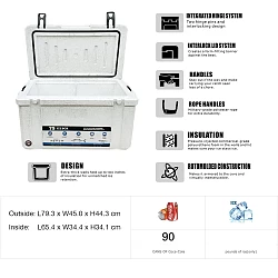 75L Hard Ice Cooler Box