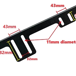 Roof Rack Backbone Mounting Rails Fits TOYOTA Prado 120 series Steel Powder Coated Low Profile