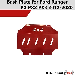 Bash Plate Red Fits Ford Ranger PX123 Ute 2012-2020 3mm Front Engine Sump Guard 