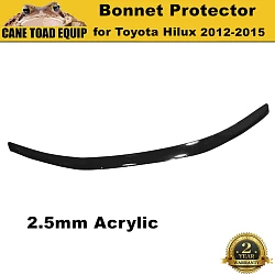 Bonnet Protector Guard for Toyota Hilux 2012-2015 Vigo Tinted Black Guard Post facelift