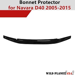 Bonnet Protector Black Tinted Guard For Nissan Navara D40 Spanish 2005-2015 