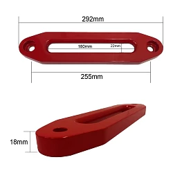 Winch Fairlead Red Aluminium Hawse Synthetic Dyneema Rope 4wd 4x4 towing