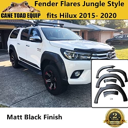 Fender Flares Jungle Style Matte Black Wheel Arch Cover fit Toyota Hilux 2015-2019 N80 4WD