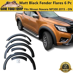 Slim Fender Flares Matt Black 6 PCS for Nissan Navara NP300 D23 2015-2020 Wheel Arch