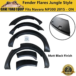 Fender Flares Jungle Style Matte Black for Nissan Navara NP300 D23 2015- ON Wheel Arch Cover 4WD 