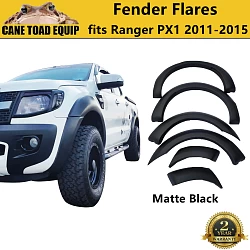 Fender Flares Kit Matte Black fits Ford Ranger PX1 MK1 2011-2015 Guard Trim OEM