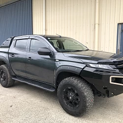 Fender Flares Matte Black suits Mitsubishi Triton MR 2019 Onwards Wheel Arch 4WD