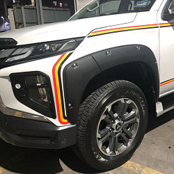 Fender Flares Matte Black suits Mitsubishi Triton MR 2019 Onwards Wheel Arch 4WD