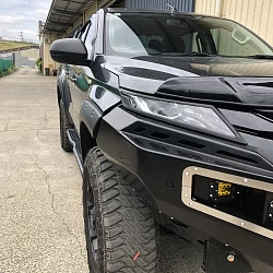 Fender Flares Matte Black suits Mitsubishi Triton MR 2019 Onwards Wheel Arch 4WD