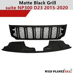 Front Grills fit Nissan Navara NP300 2015-2020 Matte Black