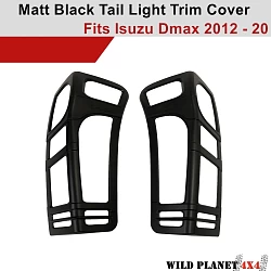 Matte Black Tail Light Trim Cover Protector Suits ISUZU D-MAX DMAX 2012-2020 