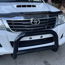 Nudge Bar fit Toyota Hilux N70 Gloss Black Steel Grill Guard 2005-2015 4WD 2WD