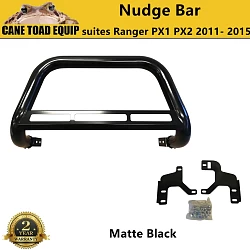 Nudge Bar Steel Matte Black Grill Guard For Ford Ranger PX1 PX2 PX3 2012-2021