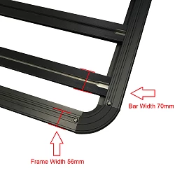 Universal Aluminium Low-Profile Roof Rack 1300MM X 1236MM 