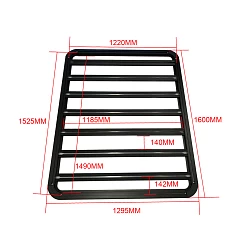 Aluminium Roof Rack for Jimny+Wind Deflector Platform Slimline 2018 Onwards 160x130cm Low Profile