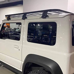 Aluminium Roof Rack for Jimny+Wind Deflector Platform Slimline 2018 Onwards 160x130cm Low Profile