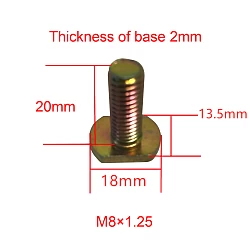 T-Bolt 15mm Thread for Rhino Rola Roof Rack Roller Shutter Awning Accessories M8 X2