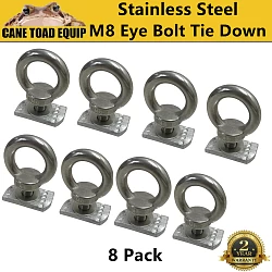 8x Eye Bolt Channel Nut Tie Down Kit Fit Rhino Rack Platform Roof Rack Fastener T & C Channel