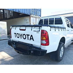 Rear Bar Bumper For Toyota Hilux N70 N80 2005 - 2021 Steel Step Protection TOW 4WD